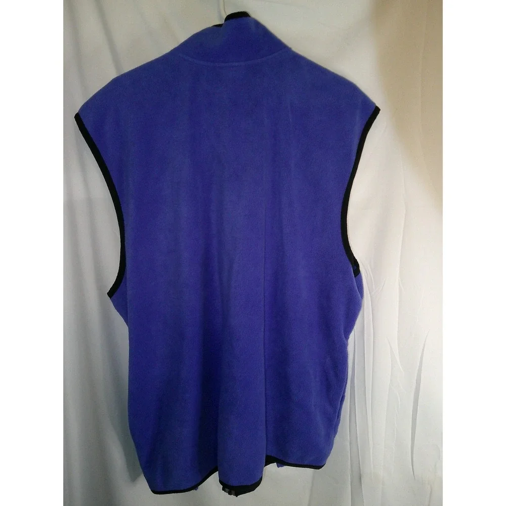 Vintage Adidas Team Fleece Vest Full Zip Sleeveless Jacket Blue‎ Mens Size XL